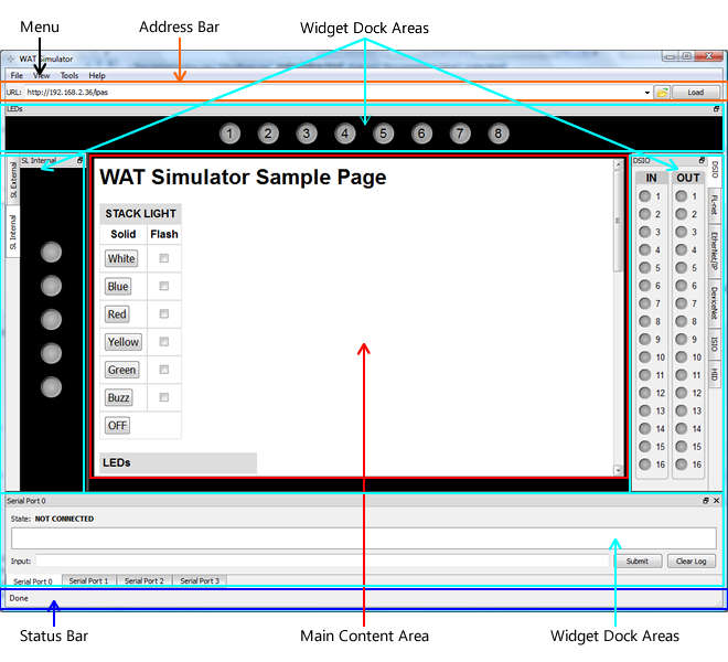 WAT Simulator BETA Main Window